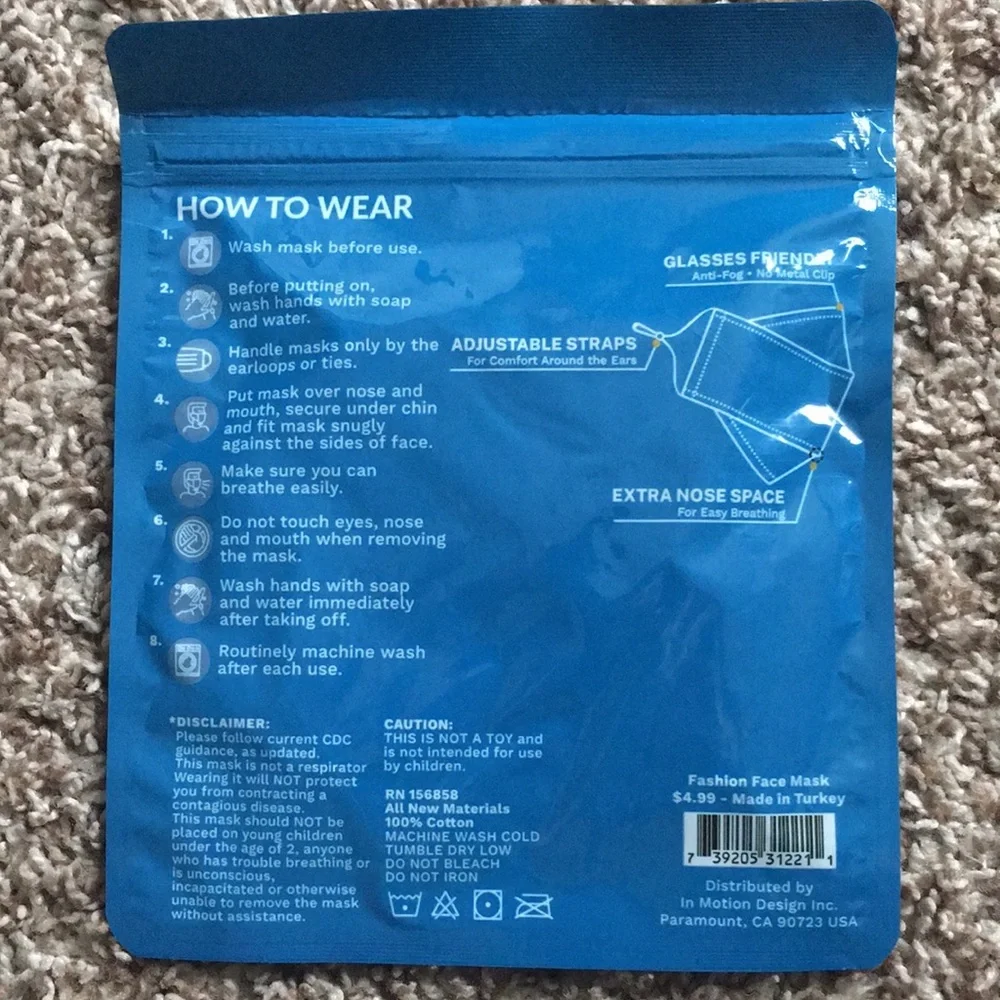 😷 Unisex Face Mask